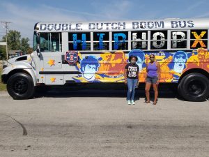 William Patterson stands in front of the Hip Hop Xpress